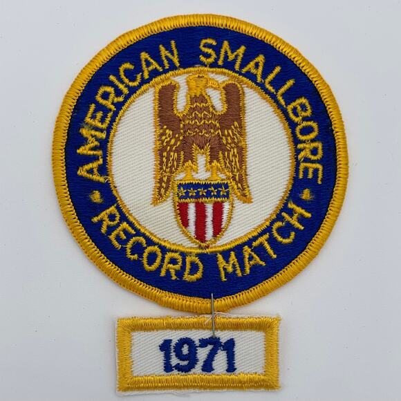 NRA National Rifle Assoc American Smallbore Record Match Patch from 1971 Vintage - Picture 1 of 2